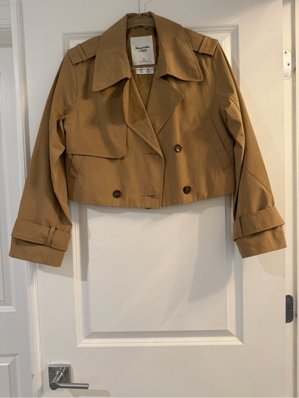 Abercrombie & Fitch Cropped Camel Trench Coat — Worn Once!